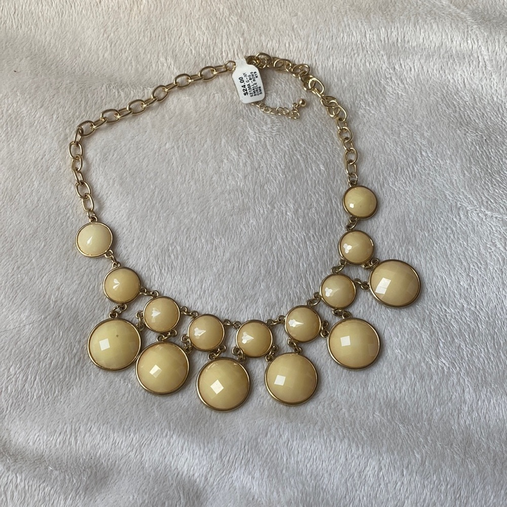 Yellow ivory Statement Necklace